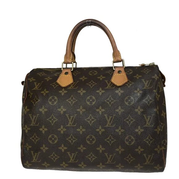 LOUIS VUITTON Speedy 30 Travel Hand Bag Monogram Leather Brown - Picture 1 of 16